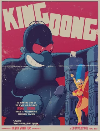 The King Dong with Homer Simpson and Marge Bouvier
