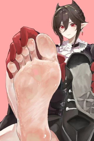 She knows you\'re into feet but hopes you don\'t mind the smell