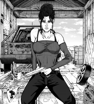 Panam from Cyberpunk 2077, drawn by me