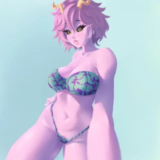 Mina Ashido in her Swimwear