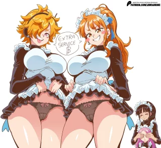 Lilith and Nami Skirt Lift (lewdamone)