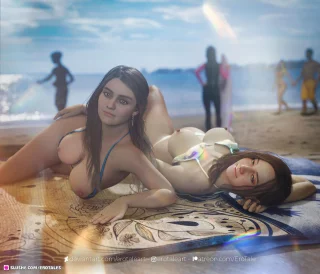 Mia & Rose - Winters Beach Time 2 (EroTales) [Resident Evil]