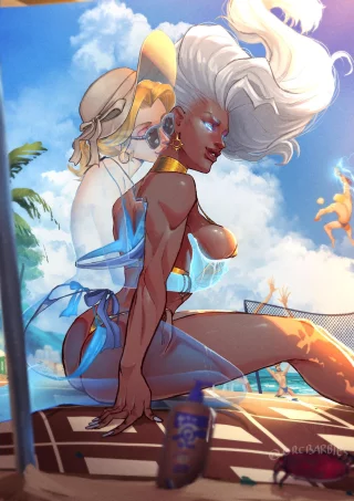 Sue and Storm enjoying themselves (OrcBarbies)