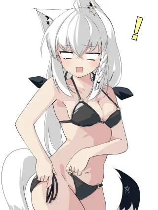 Fubuki broke her string (sumibi) [Hololive]