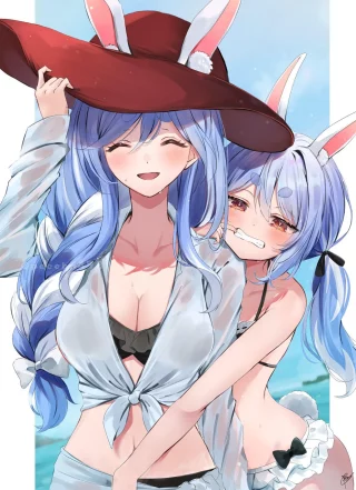 Summer Pekomama & Pekora [Hololive]