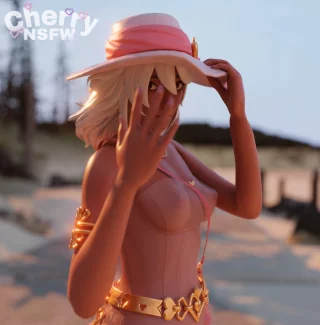 Heartseeker Aphrodite is unsure about her new top (Cherrynsfw01)