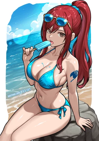 Blue Popsicle Erza [Fairy Tail]