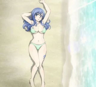 (Juvia) has that wet pussy that makes her a Wet Goddess on Bed