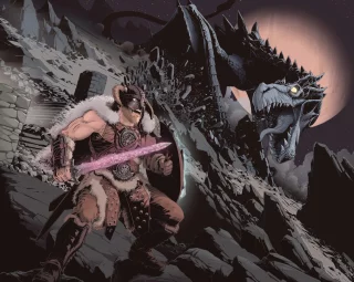 Skyrim Dragonborn VS Dragon by soorette salike