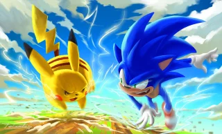 Pikachu vs Sonic by Victor Felix-Diaz (Felixantos °)