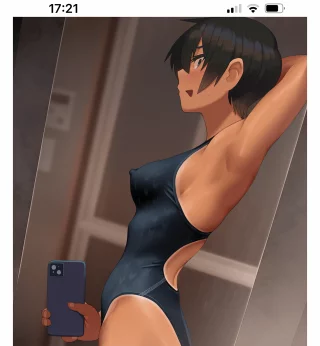 Tomboy taking a selfie [Original character]