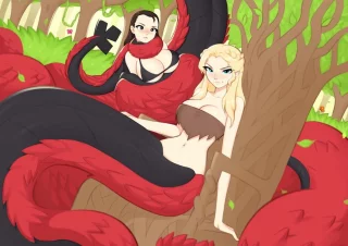 (A4A) Daenerys the Lamia and Arya the Jungle Girl. A sexy AU RP about the adventures of Arya as a girl living in the jungle and sultry lamia queen who is always trying to coil her up and make her into a little pet. I can play either role, third person only!
