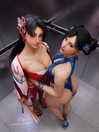 Mai and Chun-Li (Billy) [Street Fighter x The King of Fighters]