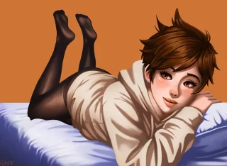Lena Oxton / Tracer in Hoodie (GitsHK) [Overwatch]
