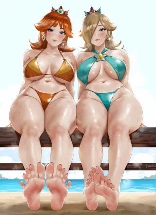 Daisy and Rosalina from Super Mario Bros.
