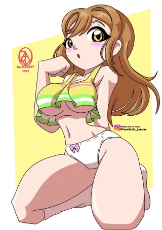 Un fanart que hice de Hanamaru (Love Live)