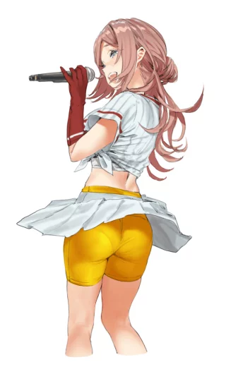 Rinami Spats Booty while Singing [Idolmaster]