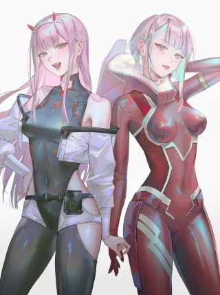 ZeroTwo and Lucy outfit swap [Darling in the Franxx, Cyberpunk Edgerunners]