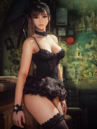 Eve in black lingerie (Mod by huchi001)