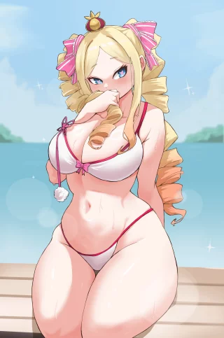 Big Betty\'s feeling hot at the beach (Miarin141) [Re:Zero]