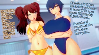(F4A)theres nothing wrong with doing a lil swimming naoto you need to relax once and awhile we’ll catch the TV killer eventually, anyways you ready seems we got a he-HUH?!? Naoto your swimsuit! Those weren’t there before!