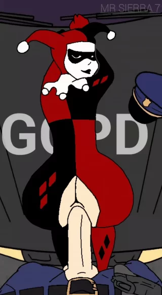 Harley Quinn and Policeman fucked on the hood police car. [DC Batman TAS] (MrSierra7)
