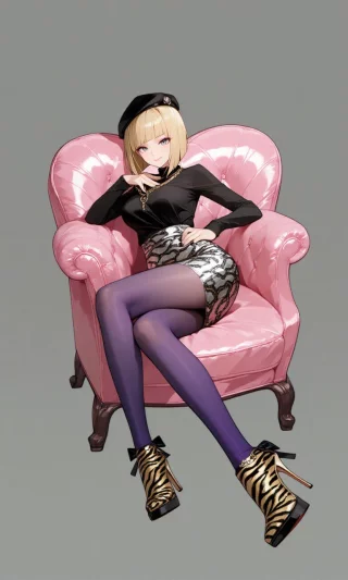 Purple Tights & Animal Print