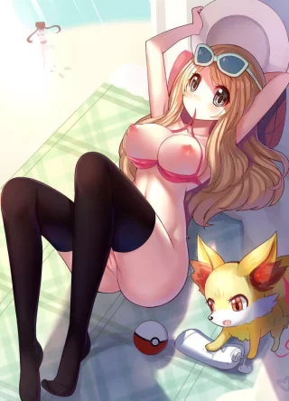 Serena at beach [Pokémon XYZ]