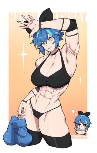some blue-haired lady OC (zealadair)