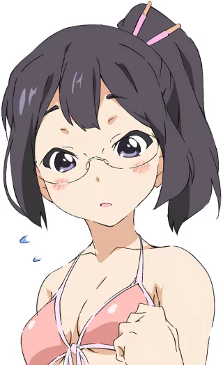 Shiori in her pink bikini (馬の助) [Tamako Market]