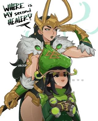 Lady Loki looking for Mantis (yablofap)