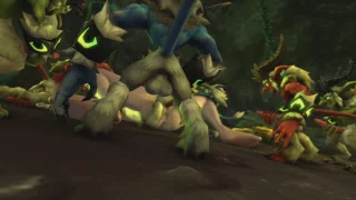 Night elf demon hunter gets fucked by imps on Argus (Lawnmower333) [World of Warcraft]