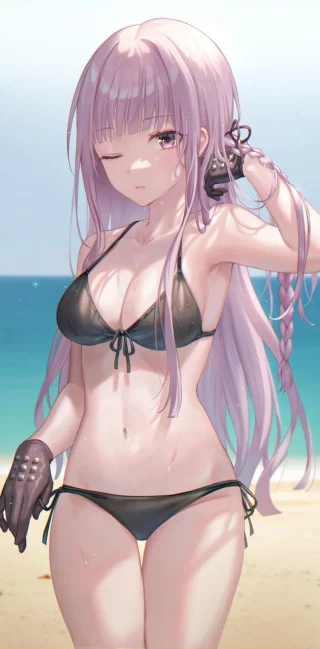 Kyoko Kigiri soaked in her bikini [Danganronpa]