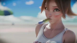 3d sex on the beach for gorgeous babe