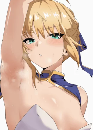 Bury your face in Saber\'s sweaty pit [Fate/stay night] (Neinlol)