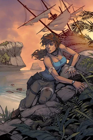 Tomb Raider 15th Anniversary Color by Randy Green (Pencil/Ink) + logicfun (colors)