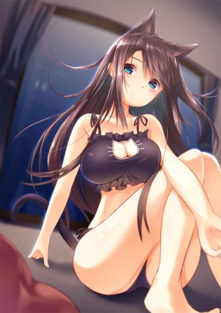 Brunette Catgirl