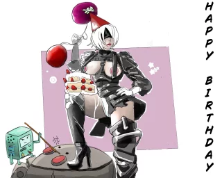I gifted my friend NieR Automata today because it\'s his birthday, and I thought that it would be nice to make a fan-art for him as well xD