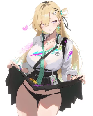 Lynae lifting her skirt (X M:IMABS) [Wuthering Waves]