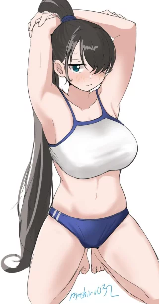 Busty Ponytailed Babe in Buruma [Original]