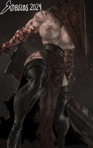Gender-bent Pyramid Head (Exobelos 2024)