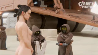 Rey trading her clothes for her light saber back, its the Jedi way... (Cherrynsfw01)
