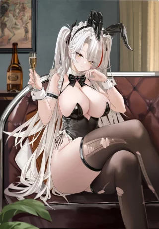 Prinz Eugen with drinking glass (Kuyoumi) [Azur Lane]