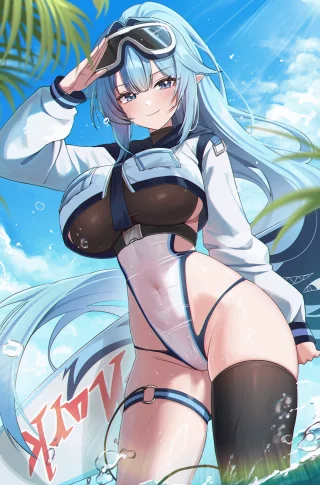 partially in water [original]