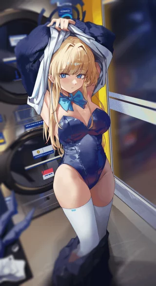 Toki at the laundromat (Freed0m) [Blue Archive]
