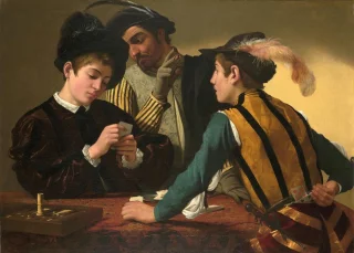 The Cardsharps by Caravaggio, c.1595