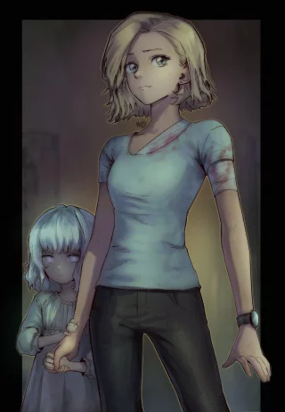 Grace and Emily in RE9 Requiem by KuroiiTulip