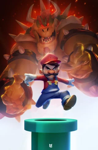 Super Mario x Bowser by Max Grecke