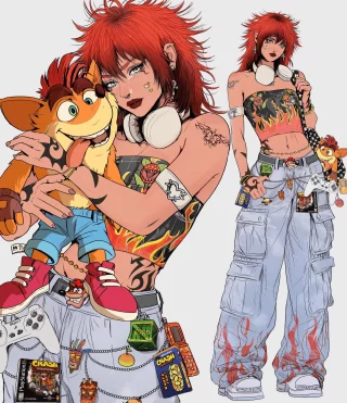 girl who is obsessed with CRASH BANDICOOT pt.2 by yoracrab