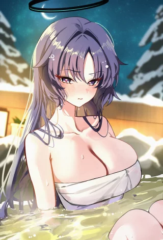 Yuuka in a onsen